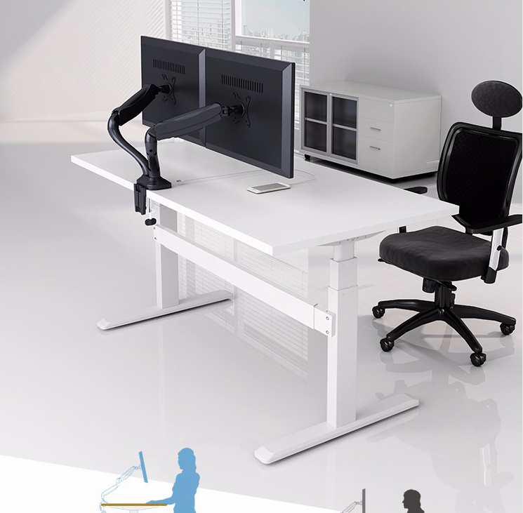 jambes en acier métal bureau table bureau motorisé électrique réglable en hauteur coin bureaux