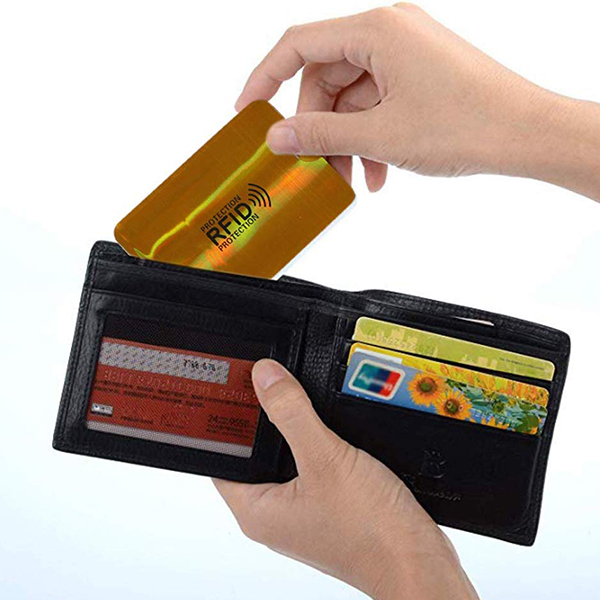 Aluminum Foil Holographic Plastic RFID Blocking Sleeve