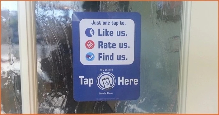 PVC NFC Smart Poster With 3M Adhesive