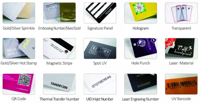 Plastic Business Card Printing OPTIONS