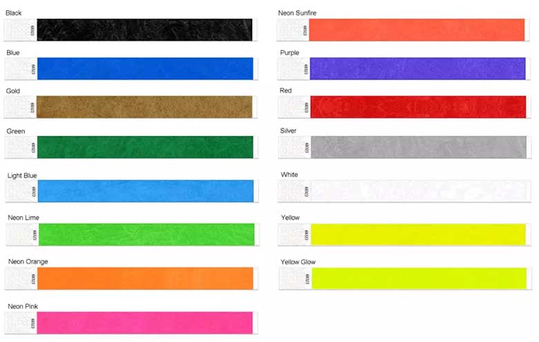 Custom Wholesale Disposable RFID Paper Wristband for Sports Event