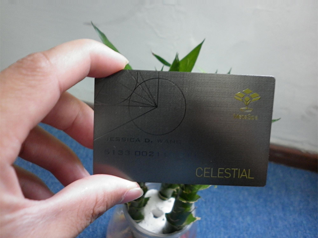 Custom Embossed Black Membership Metal Card