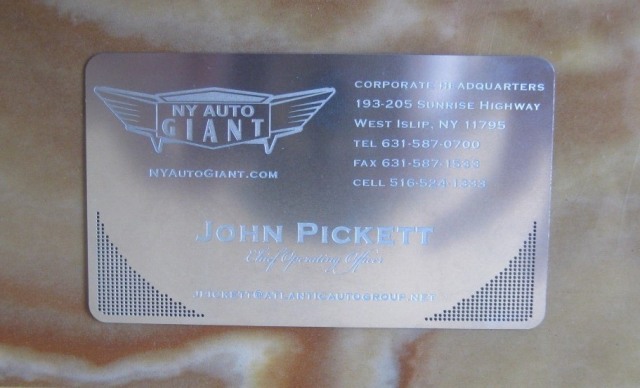 stainless steel card