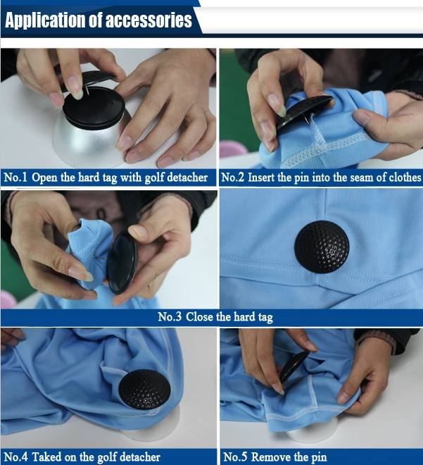 Anti Theft RFID EAS Security Hard Tag Use Steps