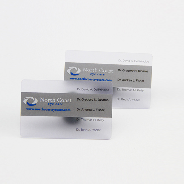 transparent plastic business cards
