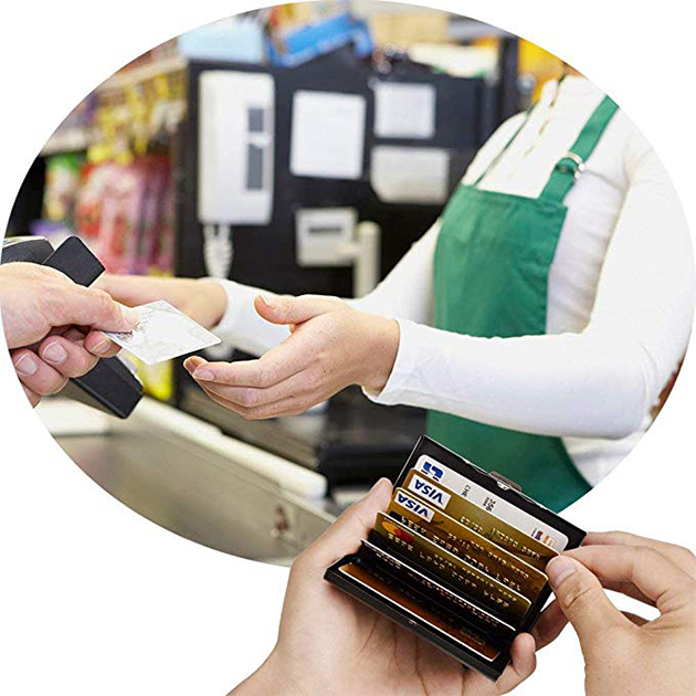 Stainless Steel Metal RFID Blocking Credit Card Holder