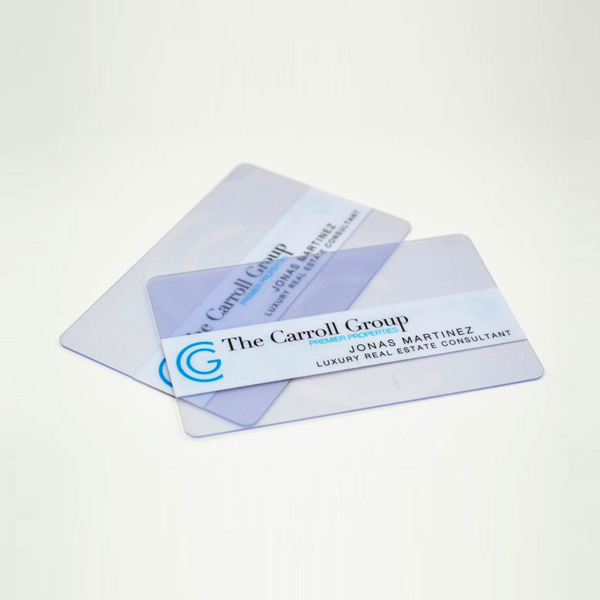 transparent plastic business cards