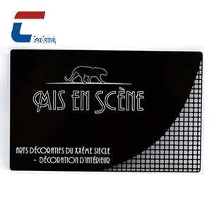 Schede di visita del metallo nero