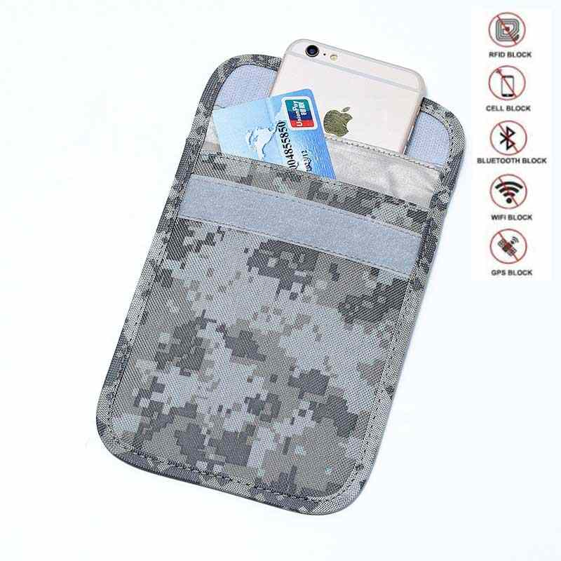 Camo Pattern RFID Blocking Car Key Bag RFID Signal Blocking Bag