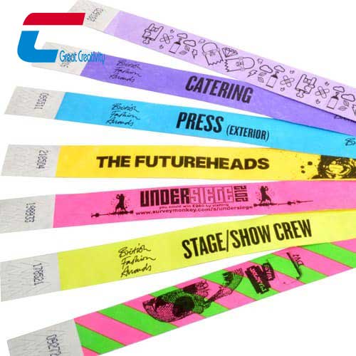 Braccialetto di carta NFC monouso personalizzato all'ingrosso RFID per l'identificazione di eventi sportivi