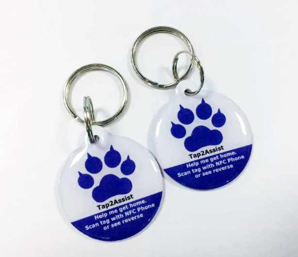 China Customized Wholesale Round NFC Icon Epoxy Tags manufacturer