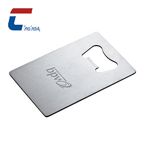 Apribottiglie per biglietti da visita in metallo