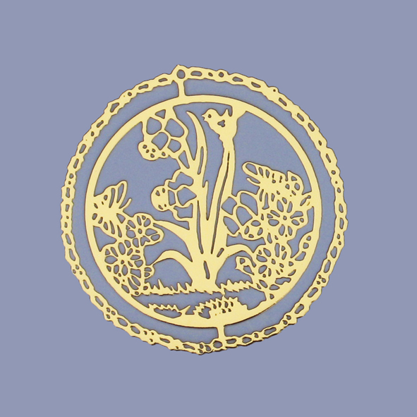 Metallo rotonda di Natale decorazione in metallo