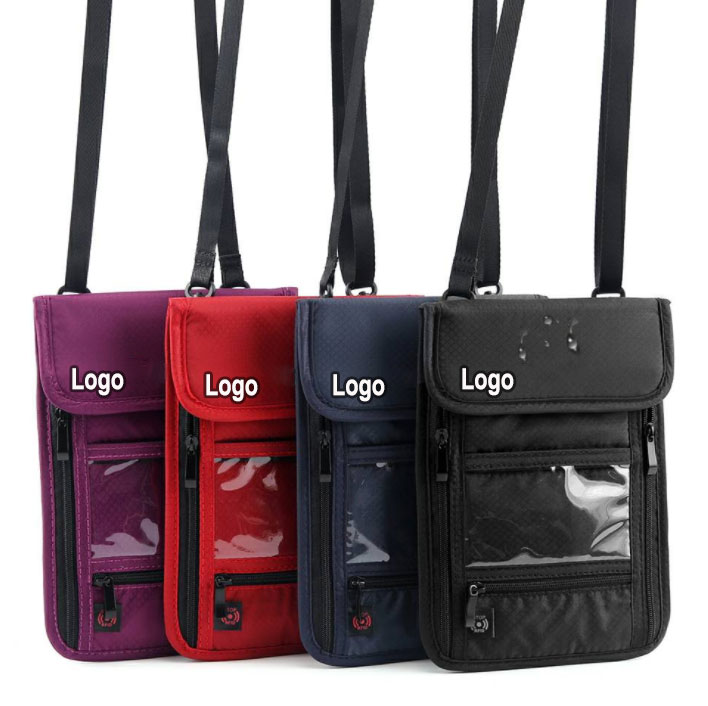 Groothandel High Security Travel Anti-diefstal RFID-blokkerende paspoorthalsportemonnee