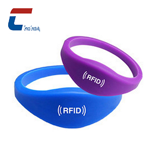 Closed Oblate Shape Silicone RFID Wristband Custom Wholesaler