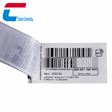 etiqueta de cuidado de lavado rfid para lavandería con transferencia de calor