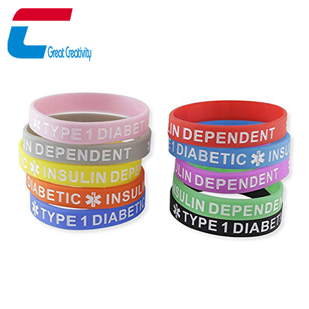 Printing Debossed Logo Silicone Wristband