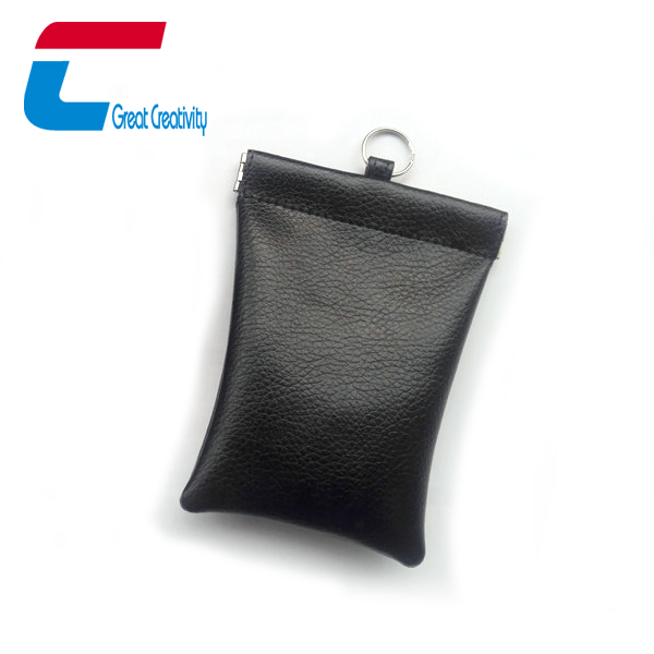 Protezione per protezione bloccante RFID per portachiavi in ​​pelle PU per auto
