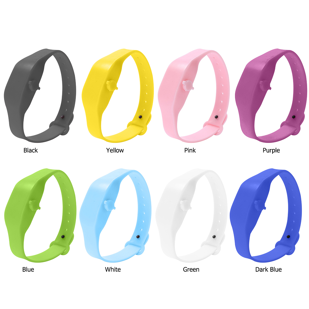 10ml Liquid Gel Wristbands Hand Sanitizer Portable Wrist Strap Wearable Soft No-washing Sterilization Disinfection Bracelet