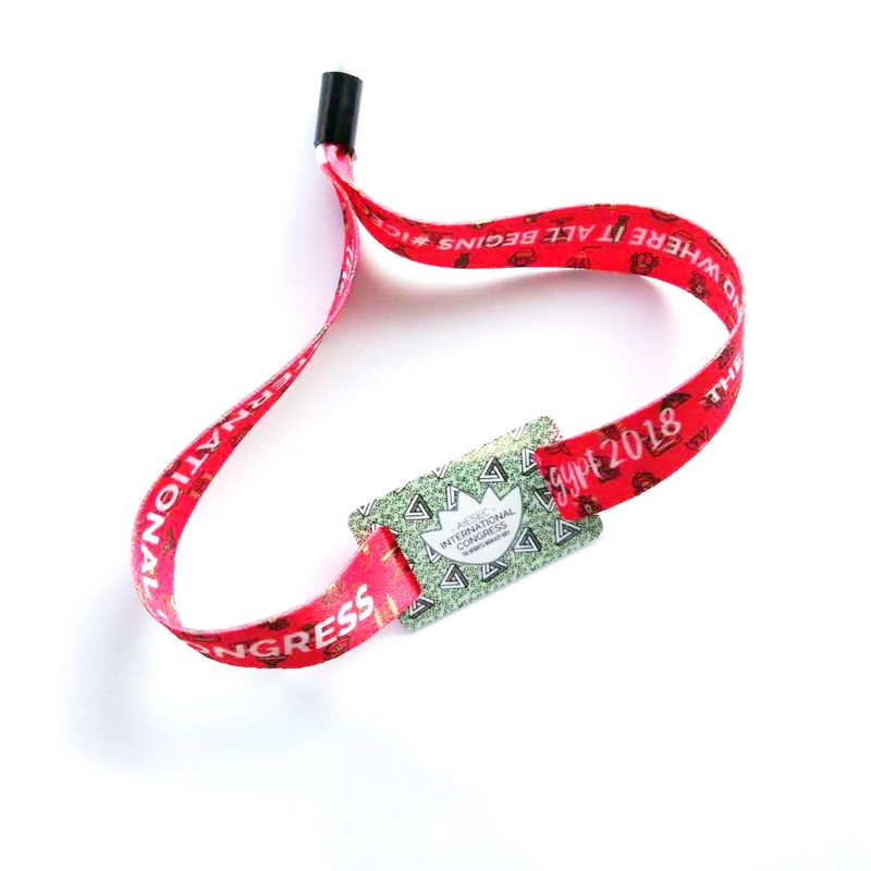 125Khz TK4100 Rfid Woven Festival Wristband FOR GYM
