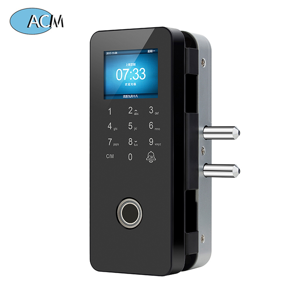 2.4inch TFT 스마트 반도체 센서 생체 인식 지문 핀 키 코드 슬라이딩 유리 도어 잠금 장치