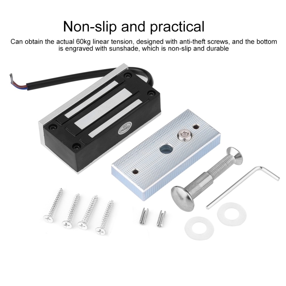 Surface Mounted 12V Magnetic Cabinet Lock 60kg 120lbs Holding Force Mini Electric Door Lock