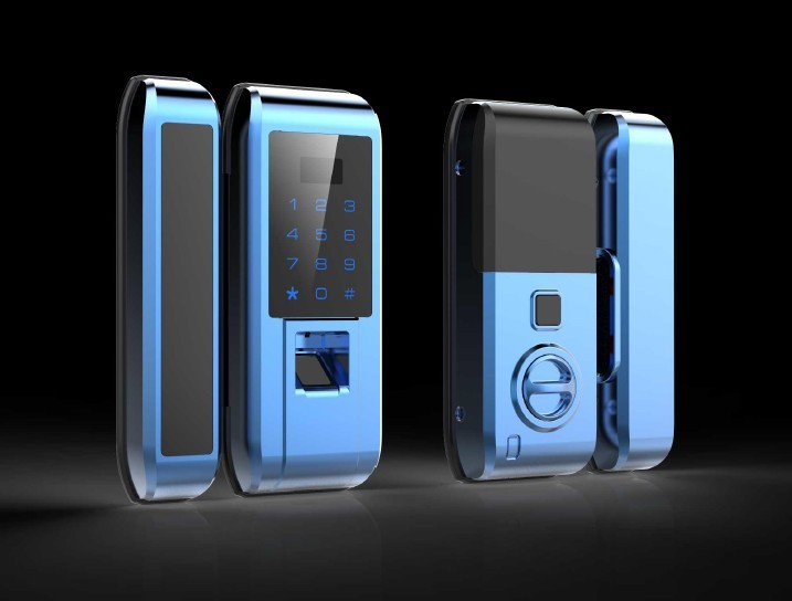 ACM-S600 화면 사무실 디지털 암호 원격 제어 지문 스마트 슬라이딩 유리 도어 잠금 장치