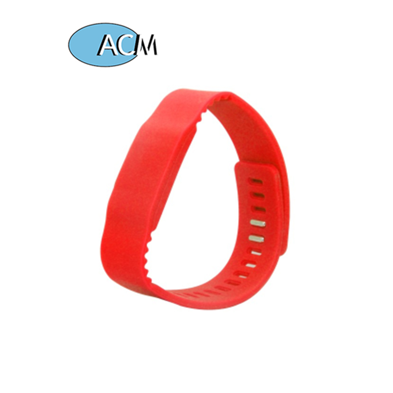 Custom 13.56MHz PVC Fabric Paper Woven Silicone Festival NFC RFID Chip Bracelet Wristband