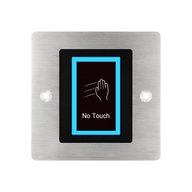임베디드 디자인 86 * 86 mm 케이스 액세스 제어 터치 적외선 도어 릴리스 출력 단추 없음