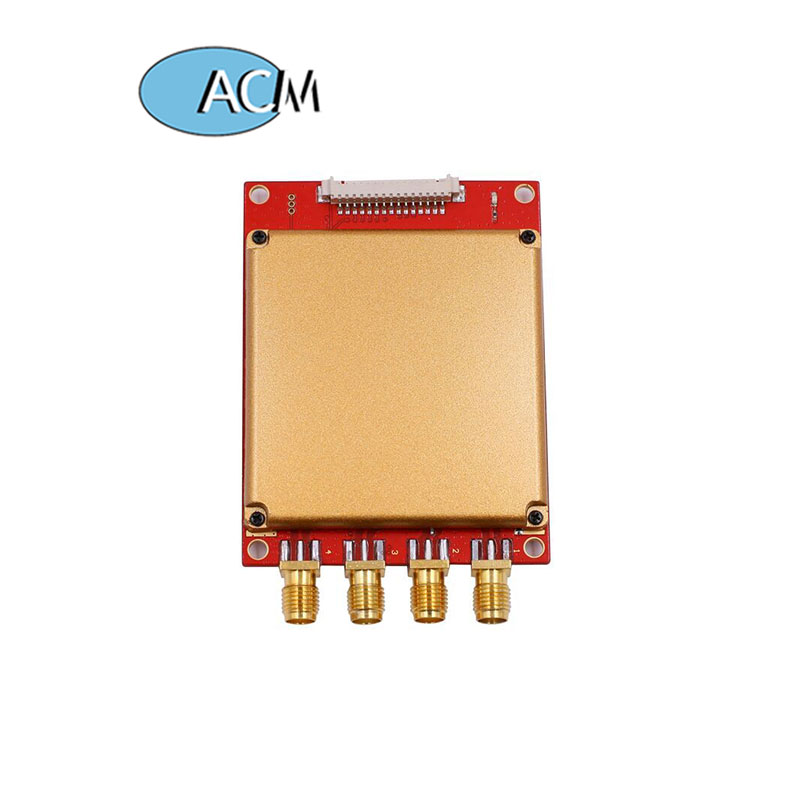 Goldbridge 4ports 25m long range low power consumption high reading speed anti-collision impinj R2000 Chip uhf rfid reader module