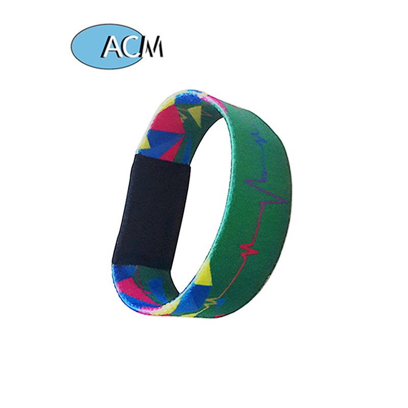 Customized RFID elastic bracelet 125khz em4100 Stretch Wristband