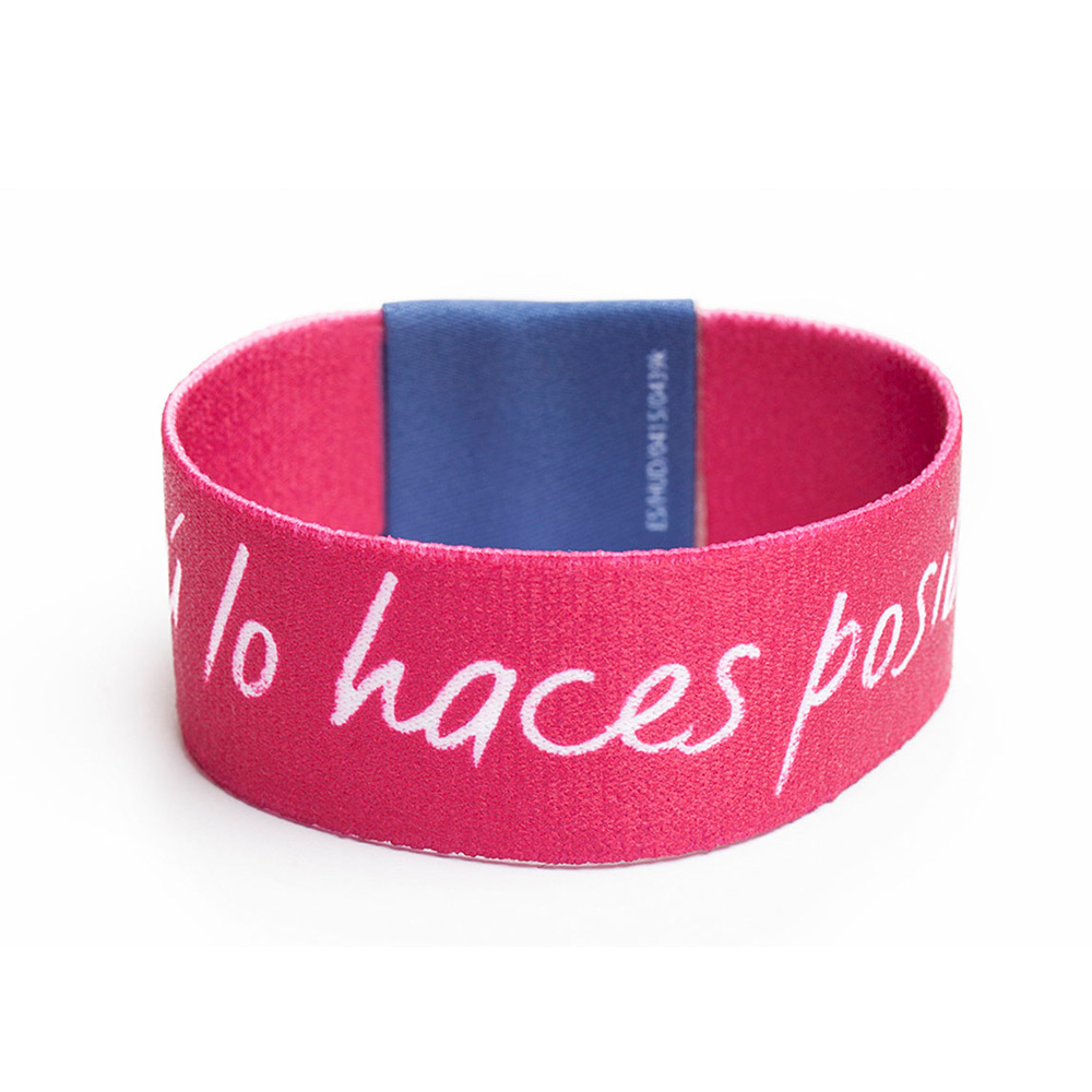 Ultra comfortable polyester material Nfc Wristband Strap Stretch rfid woven wristband