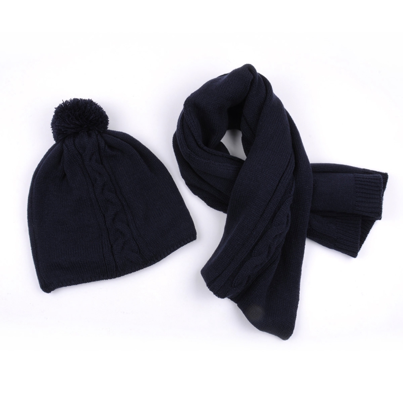knitted long beanie hat and scarf