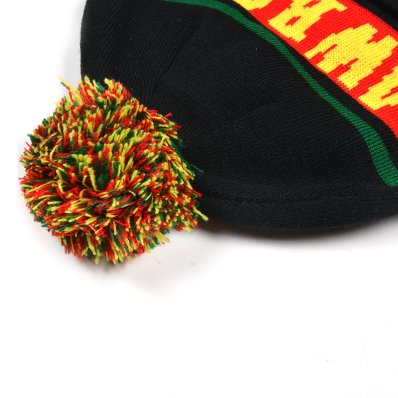 custom winter hats china, jacquard letters winter beanie, winter cable knit beanie