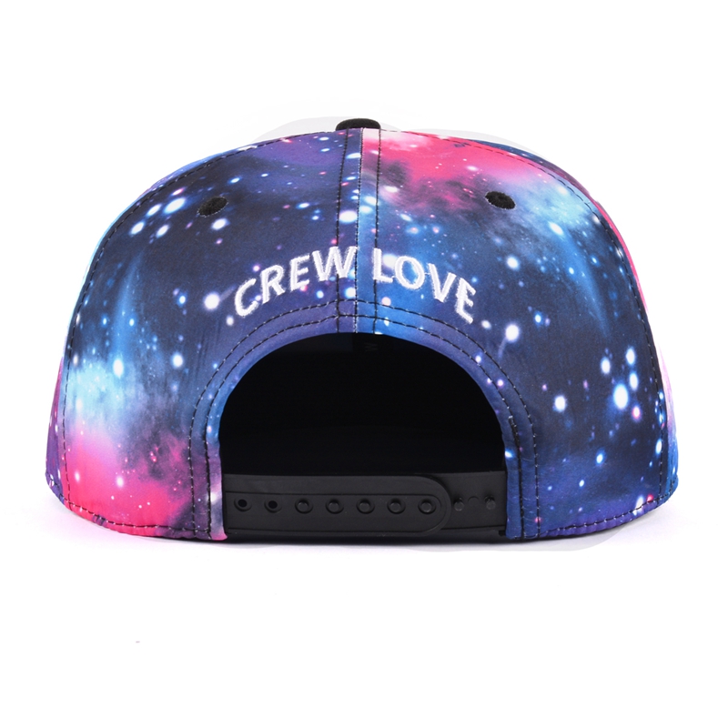 galaxy printing snapback caps,embroidery snapback caps wholesale, 6 panel snapback cap on sale