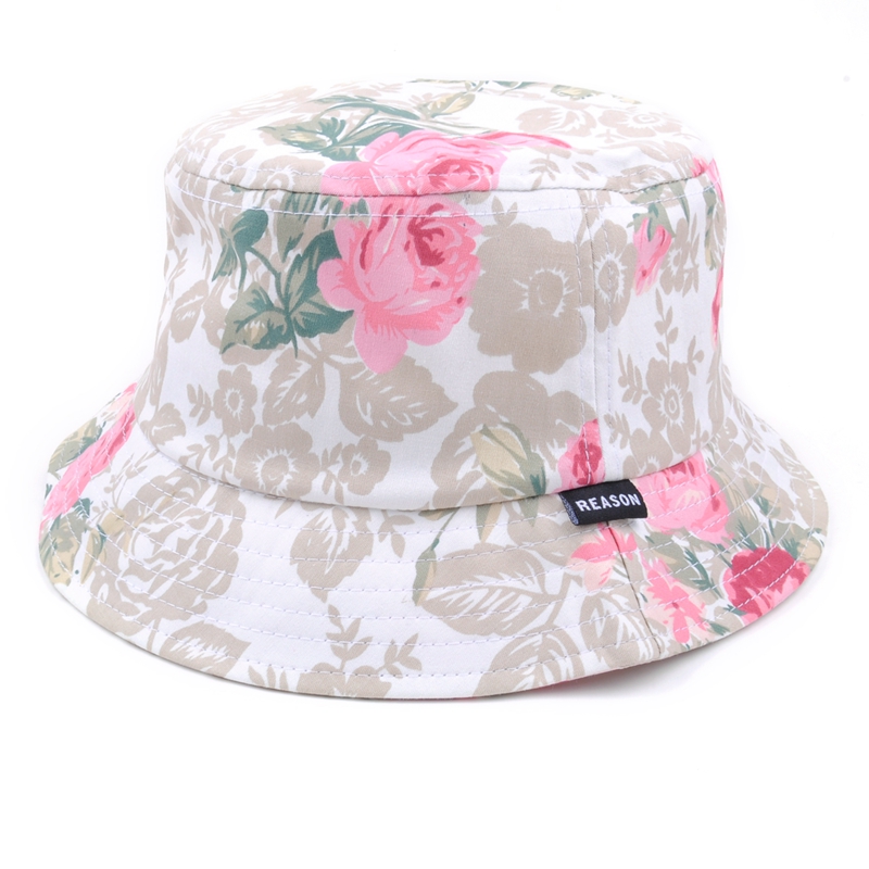 custom woman printed fabric bucket hat