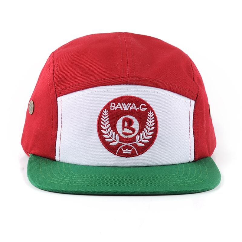 embroidery logo custom 5 panels cap