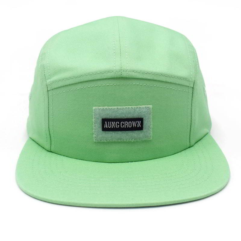 plain aungcrown logo 5 panels caps