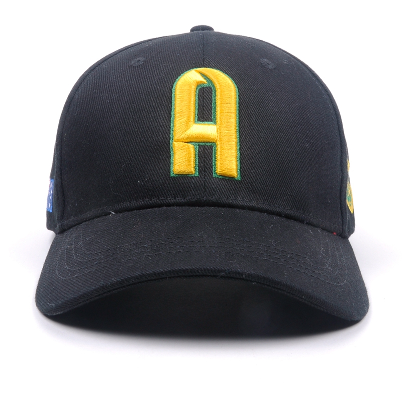 metallic patch baseball cap with quality embroidery