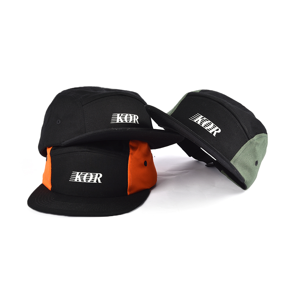 plain 5 panels caps custom