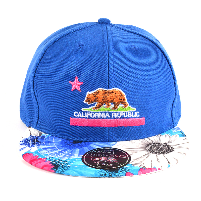 printed brim snapback caps custom