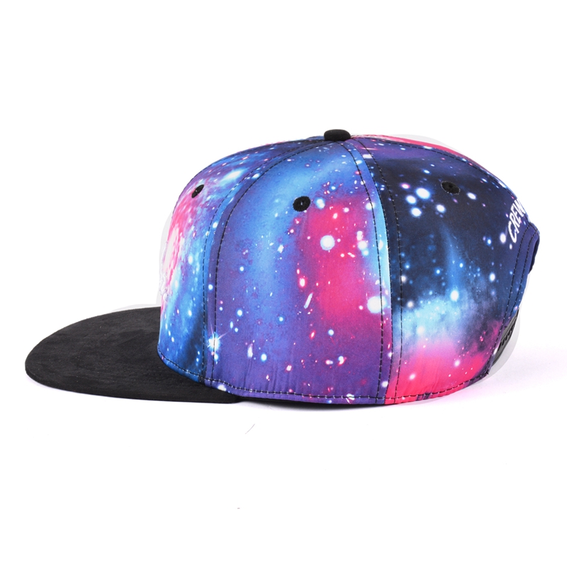 galaxy printing snapback caps,embroidery snapback caps wholesale, 6 panel snapback cap on sale