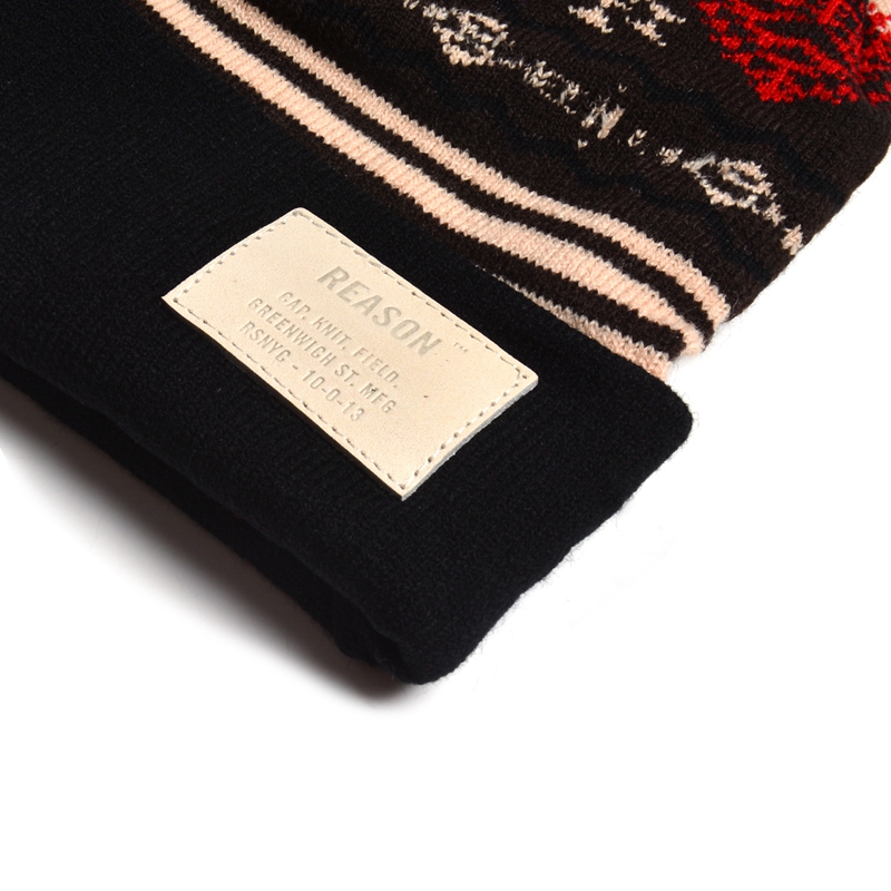 custom made beanies with pom, customize beanies online, jacquard winter beanie with pom