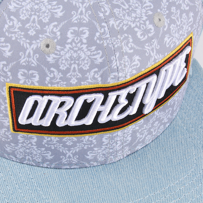 denim snapback caps flat hats