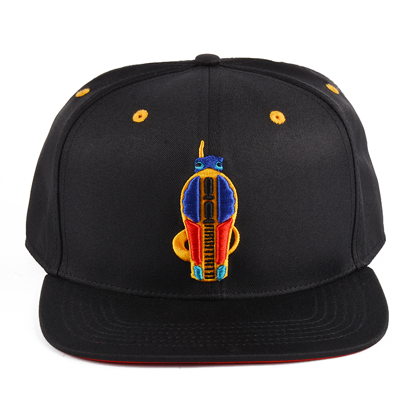 black flat brim snapback caps on sale