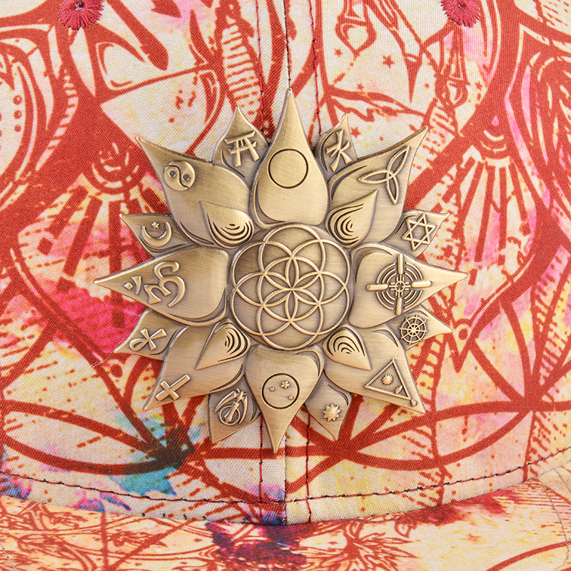 custom flat metal plate logo snapback hats