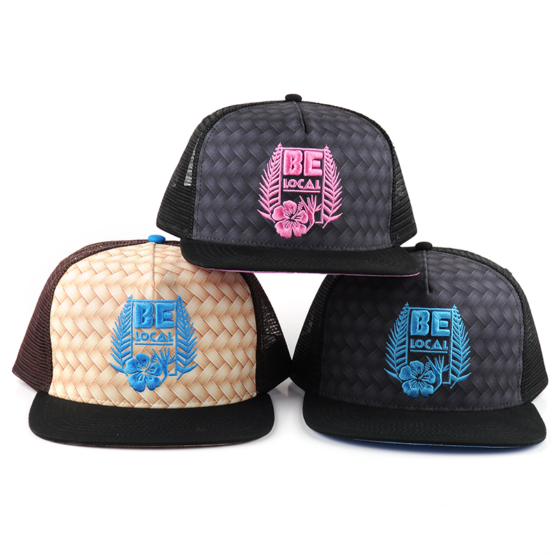 flat brim snapback trucker caps