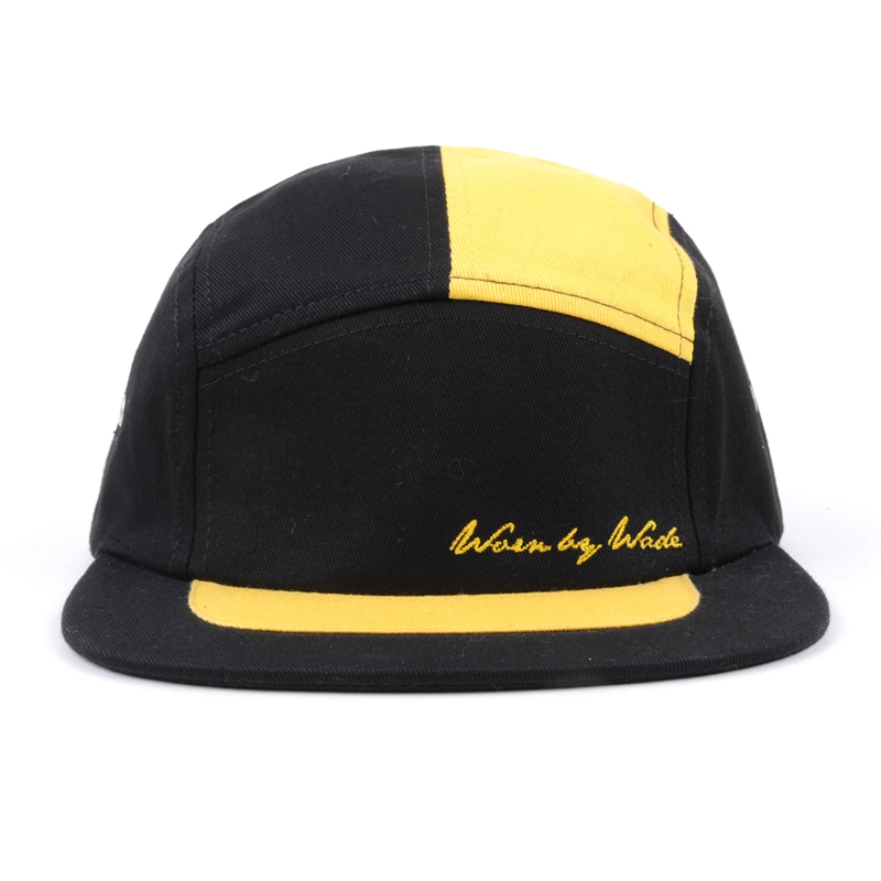 plain embroidery 5 panels cap