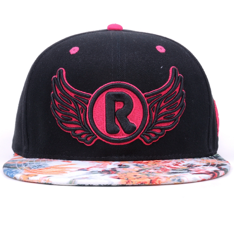 100% High Quality acrylic Galaxy Flat Brim Snapback Cap
