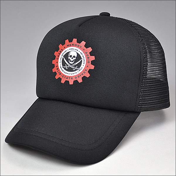 100 polyester printed trucker cap